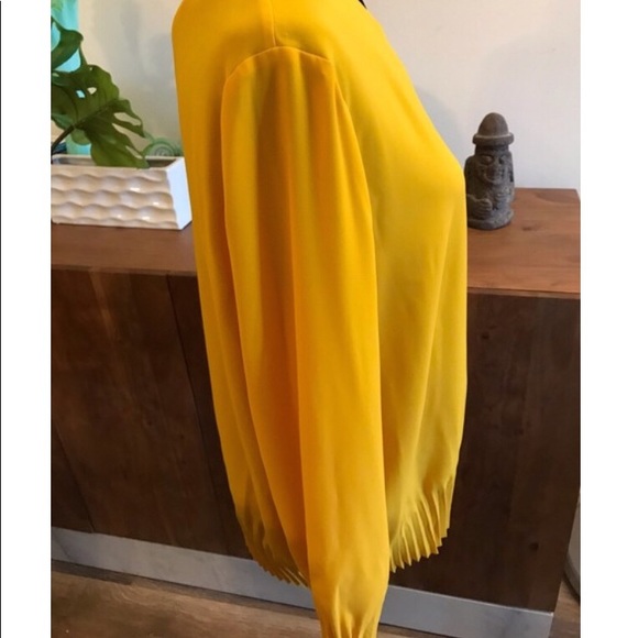 COS Yellow Top with Pleated Hems - Picture 2 of 9